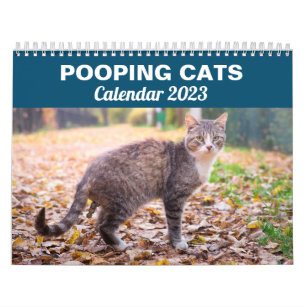 Personalisierte Funny Cats Kackend Kalender 2024