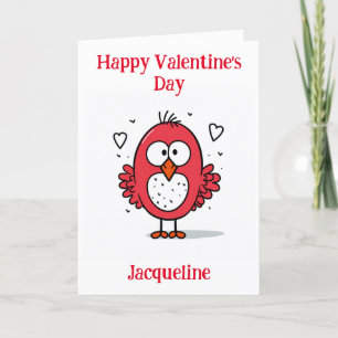 Personalisierte Funny Chicken Valentine Card Feiertagskarte