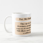Personalisierte Funny Coffee Notice-Tasse Kaffeetasse (Links)