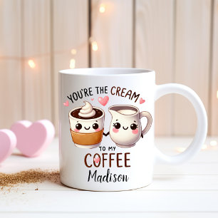 Personalisierte Funny Couples - Creme zu meinem Ka Kaffeetasse