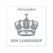 Personalisierte Funny Crown Picture Seiner Herrsch Permastempel (Design)