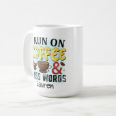 Personalisierte Funny Cuss Worte Kaffeemaschine Ta Kaffeetasse (Vorderseite Links)