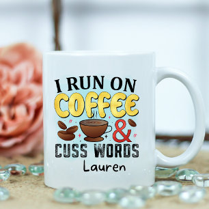 Personalisierte Funny Cuss Worte Kaffeemaschine Ta Kaffeetasse