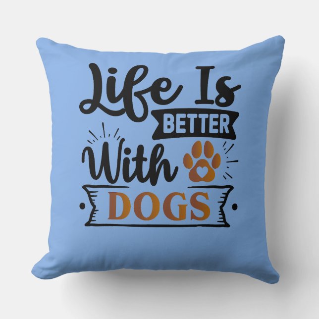 Personalisierte Funny Dog Quote Designs Kissen (Vorderseite)
