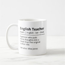 Personalisierte Funny English Teacher Tasse | Gram