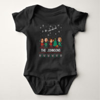 Personalisierte Funny Face Foto Christmas Elf Fami