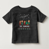 Personalisierte Funny Face Foto Christmas Elf Fami Kleinkind T-shirt (Vorderseite)