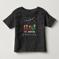 Personalisierte Funny Face Foto Christmas Elf Fami