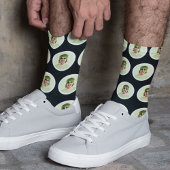 Personalisierte Funny Face Foto Socks Jet Black Socken