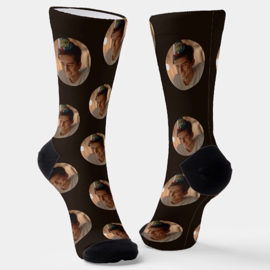 Personalisierte Funny Face Foto Socks Socken (Gewinkelt)