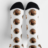 Personalisierte Funny Face Foto Socks Socken (Oben)