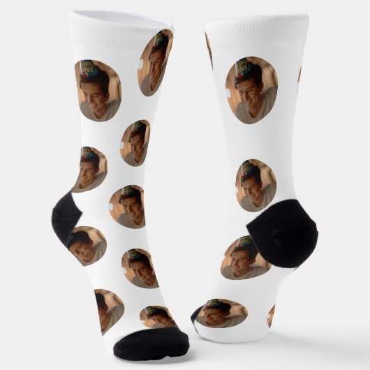Personalisierte Funny Face Foto Socks Socken (Gewinkelt)