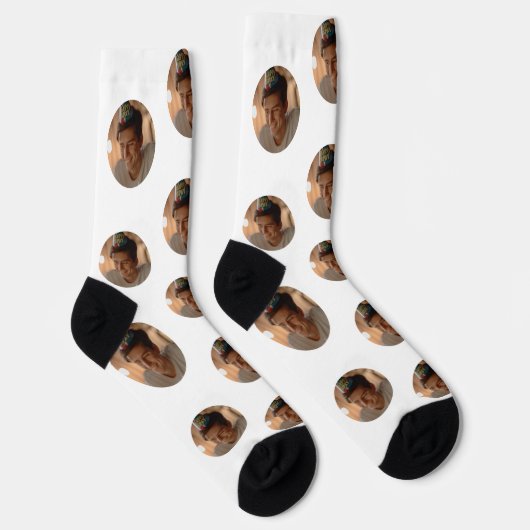Personalisierte Funny Face Foto Socks Socken (Rechts)