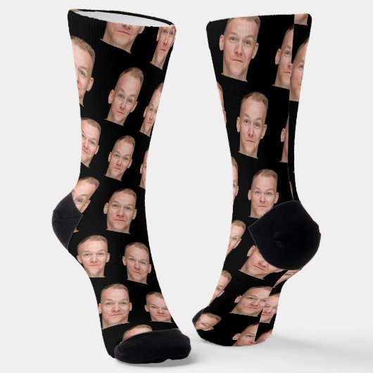 Personalisierte Funny Foto Face Socks Socken (Gewinkelt)