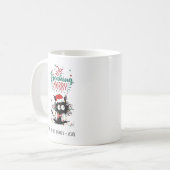 Personalisierte Funny Freaking Cat Weihnachten Tas Kaffeetasse (Vorderseite Links)
