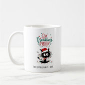 Personalisierte Funny Freaking Cat Weihnachten Tas Kaffeetasse (Links)