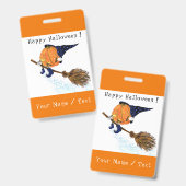 Personalisierte Funny Halloween Abzeichen Hexenkür Ausweis (Vorder- & Rückseite)