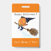 Personalisierte Funny Halloween Abzeichen Hexenkür Ausweis (Rückseite)