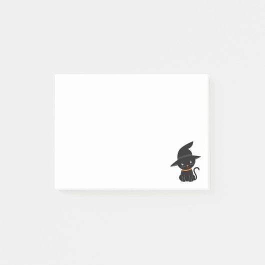 Personalisierte Funny Halloween Cat Post-it Klebezettel (Vorderseite)