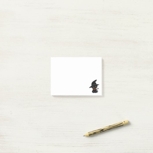 Personalisierte Funny Halloween Cat Post-it Klebezettel (Auf Schreibtisch)