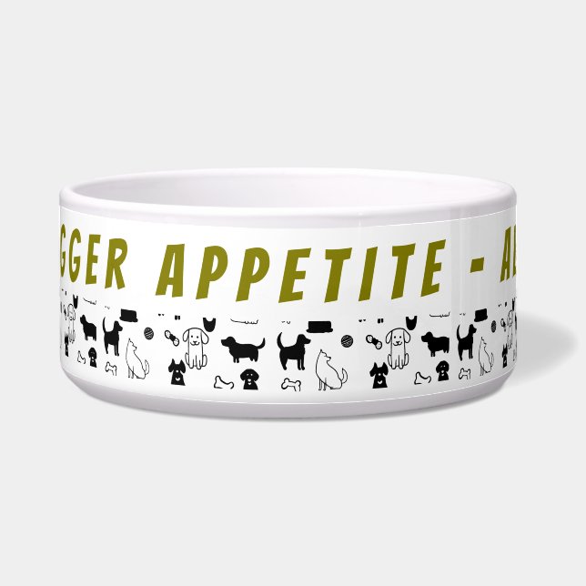 Personalisierte Funny Large Dog Bowl-Custom Pet Bo Napf (Vorderseite)