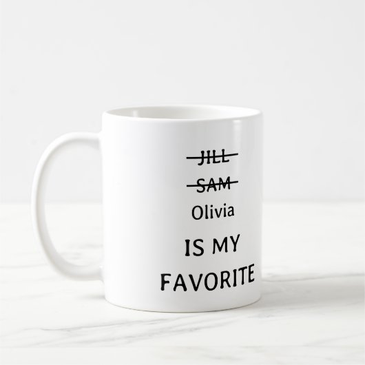 Personalisierte Funny Lieblings-Tasse, lustiges Ge Kaffeetasse (Links)