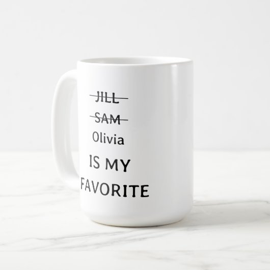 Personalisierte Funny Lieblings-Tasse, lustiges Ge Kaffeetasse (Vorderseite Links)