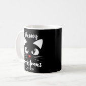 Personalisierte Funny Meowy Weihnachten Tasse (Vorderseite Links)