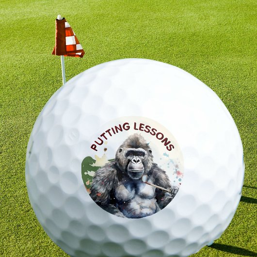 Personalisierte Funny Novelty Gorilla Lehren Golfball