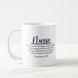 Personalisierte Funny Nurse Definition Kaffeetasse