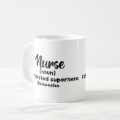 Personalisierte Funny Nurse Definition Kaffeetasse (Vorderseite Links)