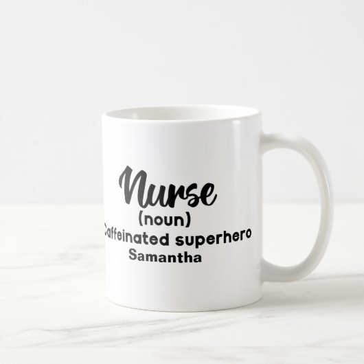 Personalisierte Funny Nurse Definition Kaffeetasse (Rechts)