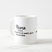 Personalisierte Funny Nurse Definition Kaffeetasse (Vorderseite Links)