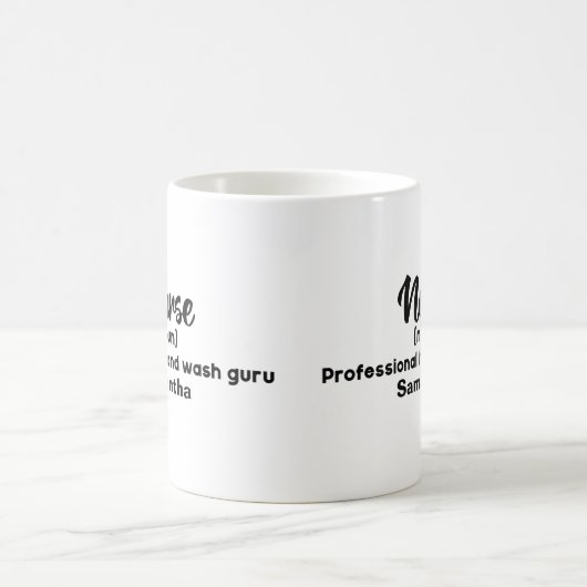 Personalisierte Funny Nurse Definition Kaffeetasse (Mittel)