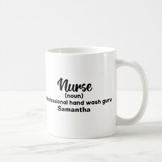 Personalisierte Funny Nurse Definition Kaffeetasse (Rechts)