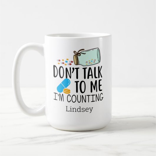 Personalisierte Funny Pharmaceuticals/ Tech Coffee Kaffeetasse (Links)