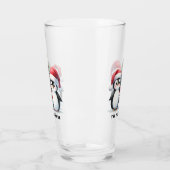 Personalisierte Funny Pinguine Weihnachten Glas (Links)