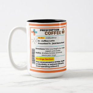 Personalisierte Funny Prescription Kaffee Tasse