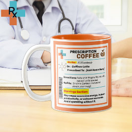 Personalisierte Funny Prescription Kaffee Tasse