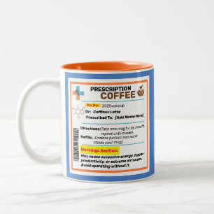Personalisierte Funny Prescription Kaffee Tasse
