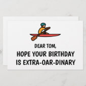 Personalisierte Funny Rowing Happy Geburtstagskart Briefpapier (Vorne/Hinten)