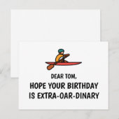 Personalisierte Funny Rowing Happy Geburtstagskart Postkarte (Vorne/Hinten)