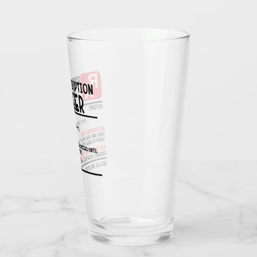 Personalisierte Funny RX Bierverschreibungen Glas (Links)