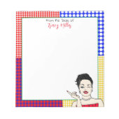 Personalisierte Funny Sarcastic Retro Lady Notizblock (Vorderseite)