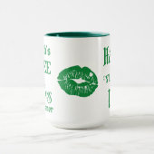 Personalisierte Funny St Patrick's Day Grüne Lippe Tasse (Zentrum)