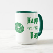 Personalisierte Funny St Patrick's Day Grüne Lippe Tasse (VorderseiteRechts)