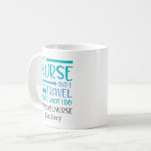Personalisierte Funny Travel Nurse Kaffee Tasse (Vorderseite Links)