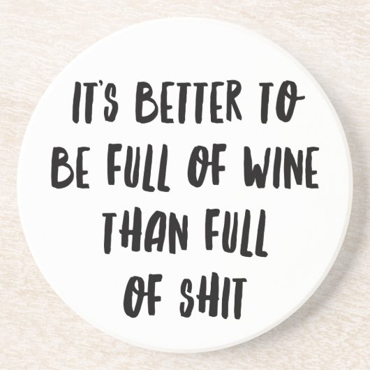 Personalisierte Funny Wine Bar Quotes I Getränkeuntersetzer (Vorne)