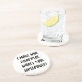 Personalisierte Funny Wine Bar Quotes IX Getränkeuntersetzer (Seite)