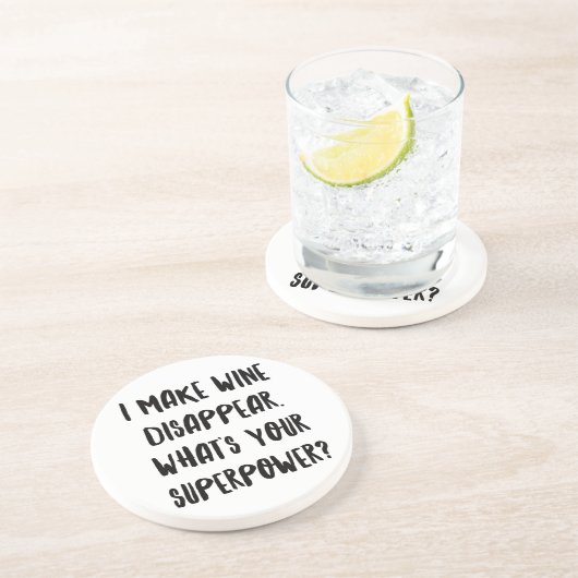 Personalisierte Funny Wine Bar Quotes IX Getränkeuntersetzer (Seite)